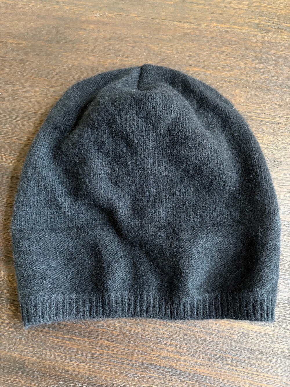 Portolano Cashmere Slouchy Hat Beanie Black Luxury Neutral Winter